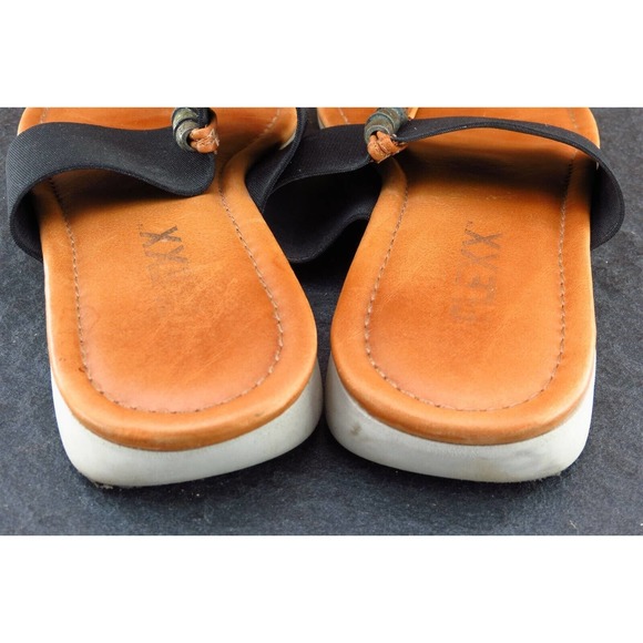 The FLEXX Sz 8.5 M Black Thong Fabric Women Sandals - Picture 5 of 7